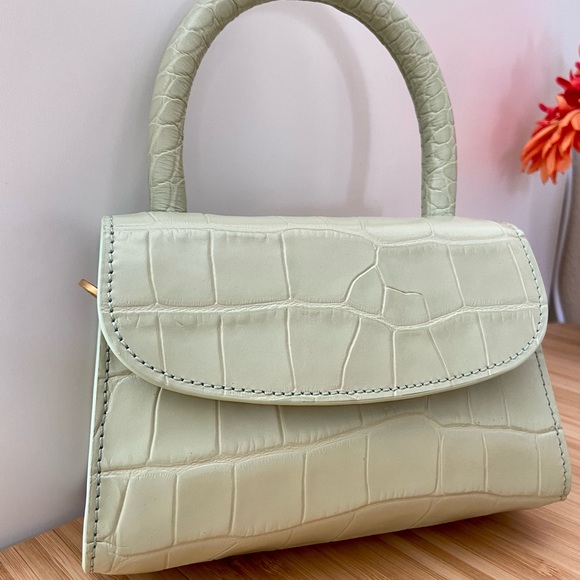 By Far Mini Sage Green Leather Crossbody Bag - Picture 4 of 8